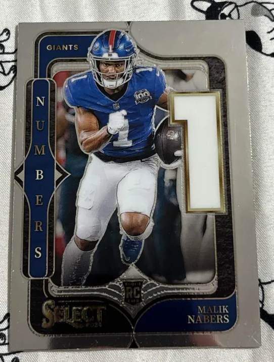 2024 Panini Select “Numbers” rookie insert of Malik Nabers