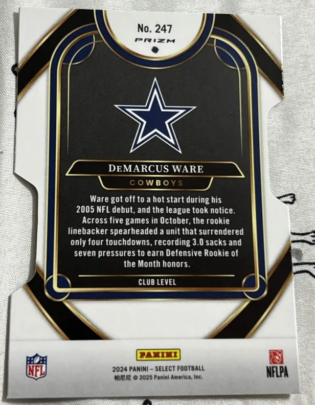 2024 Select DeMarcus Ware Club Level Silver Prizm (card #247)