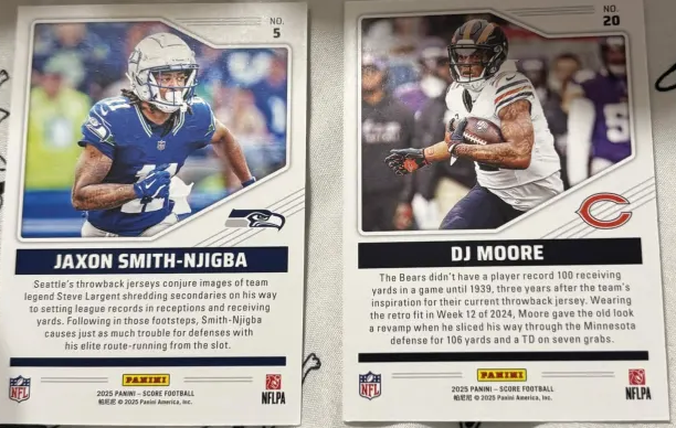 2025 Panini Score Football - Throwbacks insert cards